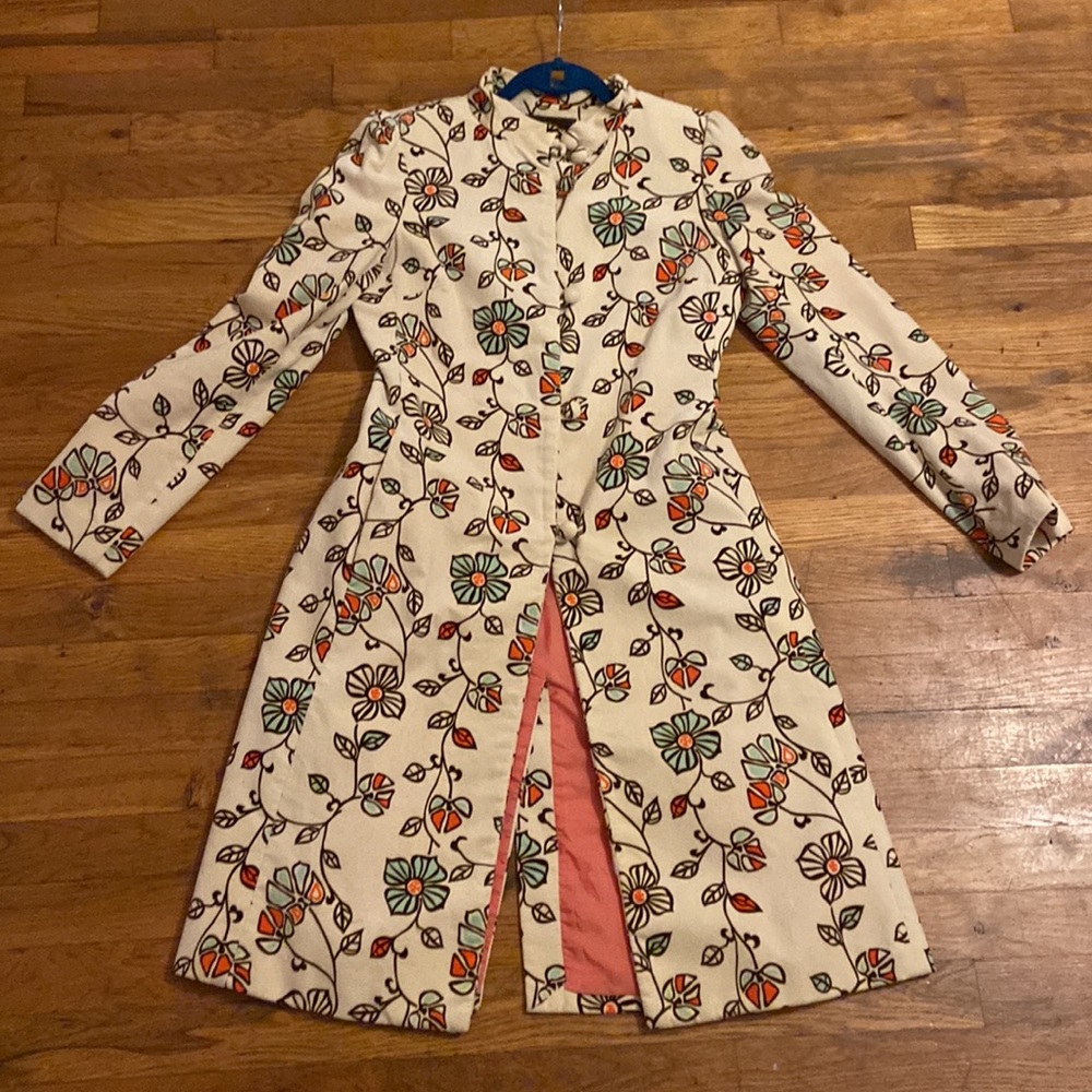 Patterned Tocca velour coat